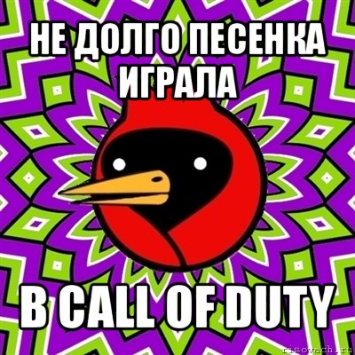 не долго песенка играла в call of duty, Мем Омская птица