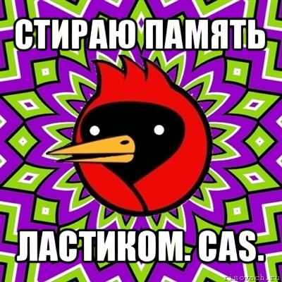 стираю память ластиком. cas., Мем Омская птица