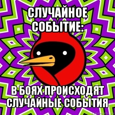 случайное событие: в боях происходят случайные события, Мем Омская птица