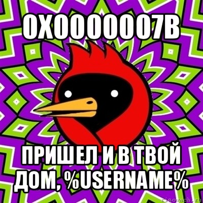 0x0000007b пришел и в твой дом, %username%, Мем Омская птица