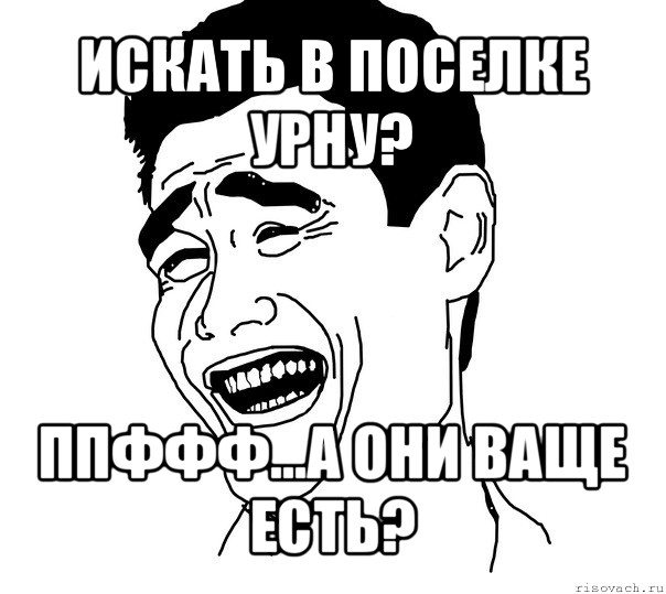 искать в поселке урну? ппффф...а они ваще есть?, Мем Яо минг