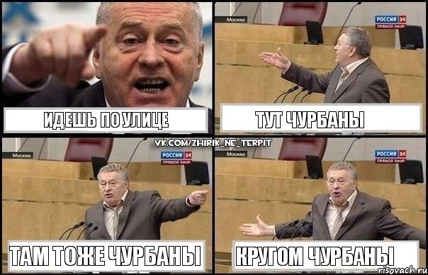 идешь по улице тут чурбаны там тоже чурбаны кругом чурбаны, Комикс Жириновский