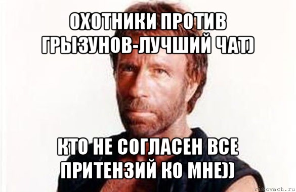 охотники против грызунов-лучший чат) кто не согласен все притензий ко мне)), Мем олдскул