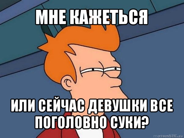 мне кажеться или сейчас девушки все поголовно суки?, Мем  Фрай (мне кажется или)