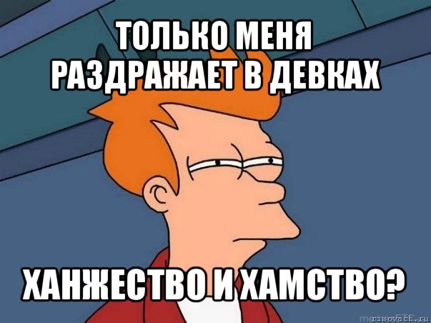 только меня раздражает в девках ханжество и хамство?, Мем  Фрай (мне кажется или)