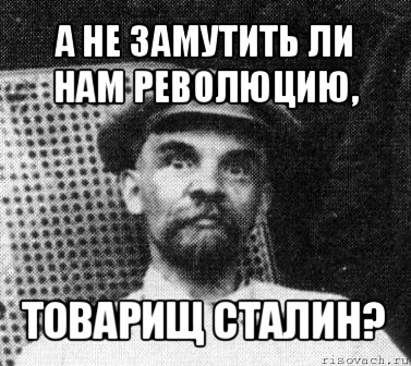 а не замутить ли нам революцию, товарищ сталин?