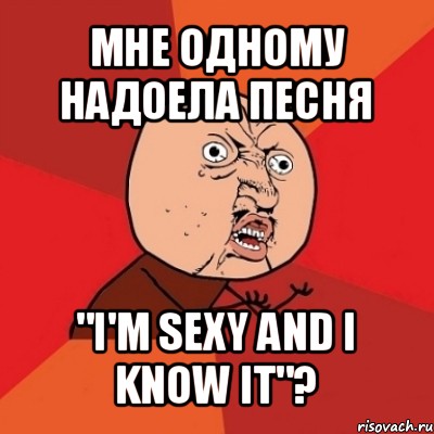 мне одному надоела песня "i'm sexy and i know it"?, Мем Почему