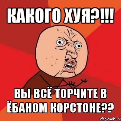 какого хуя?!!! вы всё торчите в ёбаном корстоне??