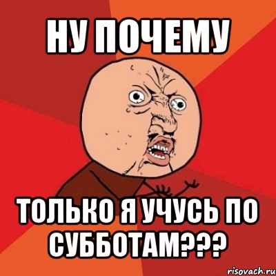 ну почему только я учусь по субботам???, Мем Почему