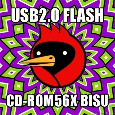 usb2.0 flash cd-rom56x bisu, Мем Омская птица