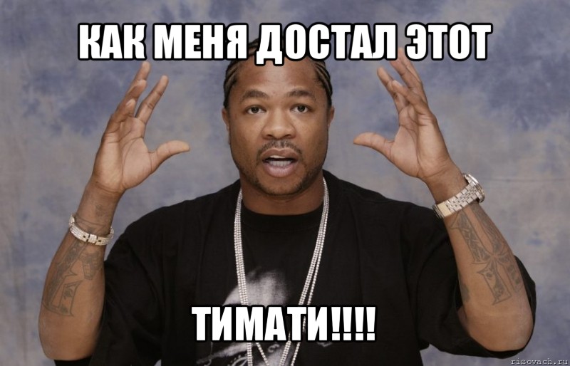 как меня достал этот тимати!!!, Мем Xzibit