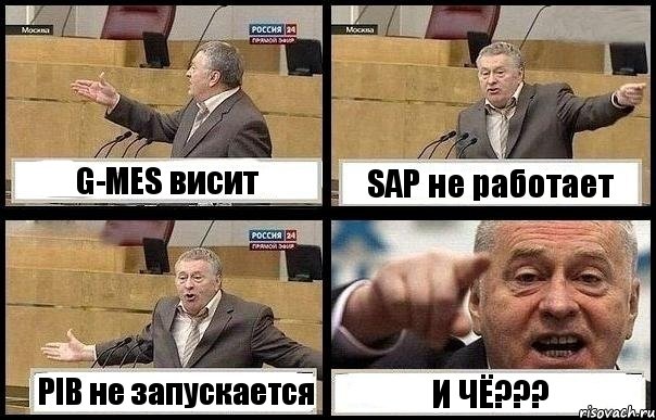G-MES висит SAP не работает PIB не запускается И ЧЁ???, Комикс с Жириновским