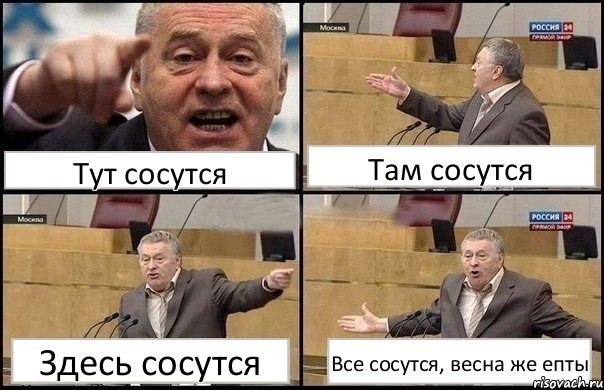 Тут сосутся Там сосутся Здесь сосутся Все сосутся, весна же епты, Комикс Жириновский