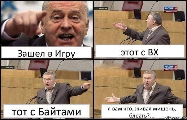 Зашел в Игру этот с ВХ тот с Байтами я вам что, живая мишень, блеать?..., Комикс Жириновский