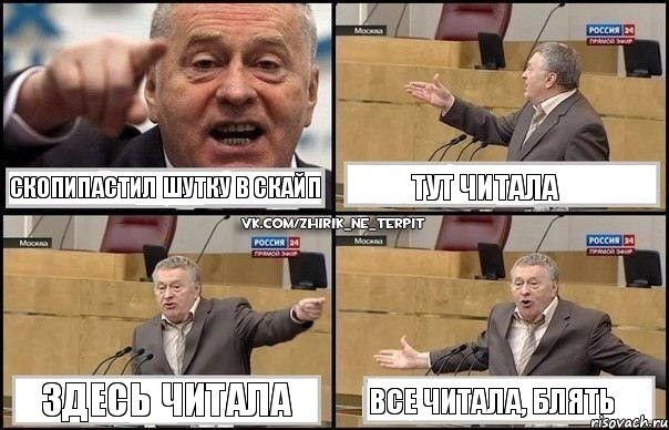 скопипастил шутку в скайп тут читала здесь читала все читала, блять, Комикс Жириновский