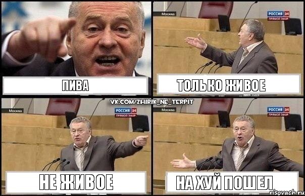 ПИВА ТОЛЬКО ЖИВОЕ НЕ ЖИВОЕ НА ХУЙ ПОШЕЛ, Комикс Жириновский