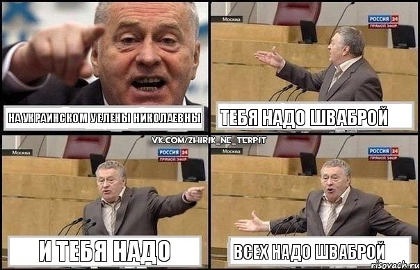 На украинском у Елены Николаевны Тебя надо шваброй И тебя надо ВСЕХ НАДО ШВАБРОЙ, Комикс Жириновский