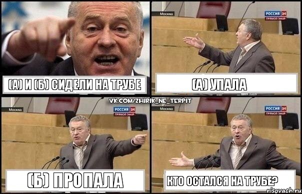 (А) и (Б) сидели на трубе (А) упала (Б) пропала Кто остался на трубе?, Комикс Жириновский