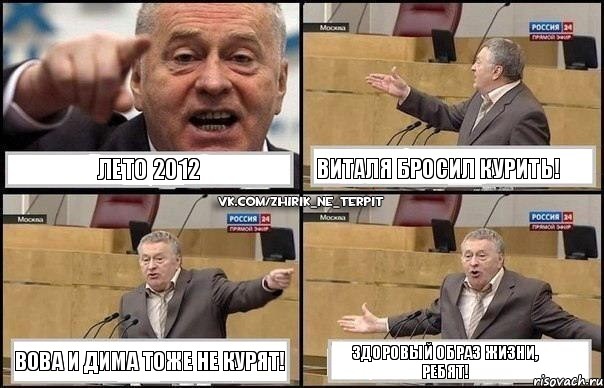 лето 2012 Виталя бросил курить! Вова и Дима тоже не курят! Здоровый образ жизни, ребят!, Комикс Жириновский