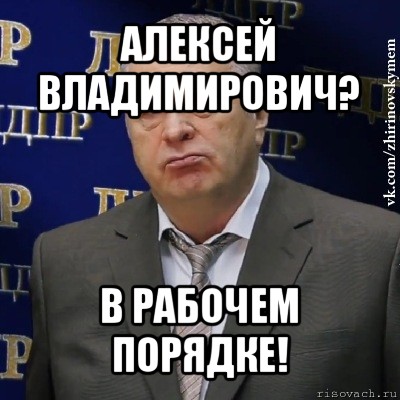 алексей владимирович? в рабочем порядке!, Мем Хватит это терпеть (Жириновский)