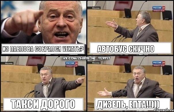 из павлова собрался уехать? автобус скучно такси дорого Дизель, епта!!))), Комикс Жириновский