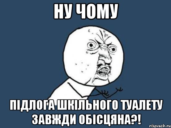 ну чому підлога шкільного туалету завжди обісцяна?!, Мем Ну почему