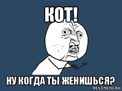 кот! ну когда ты женишься?, Мем Ну почему