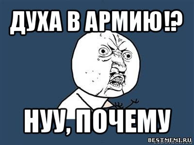 духа в армию!? нуу, почему, Мем Ну почему