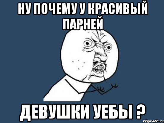 ну почему у красивый парней девушки уебы ?, Мем Ну почему