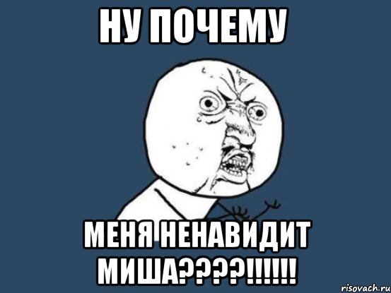 ну почему меня ненавидит миша???!!!, Мем Ну почему