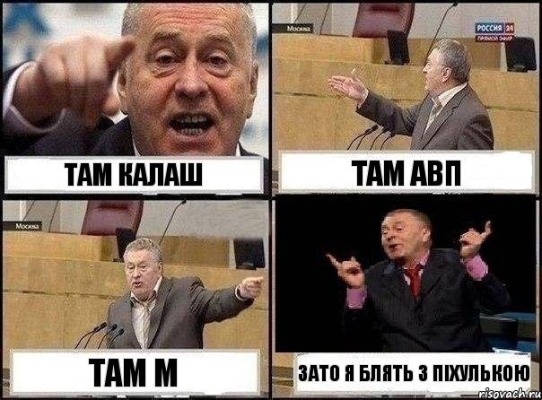 там калаш там авп там м зато я блять з піхулькою, Комикс Жириновский клоуничает