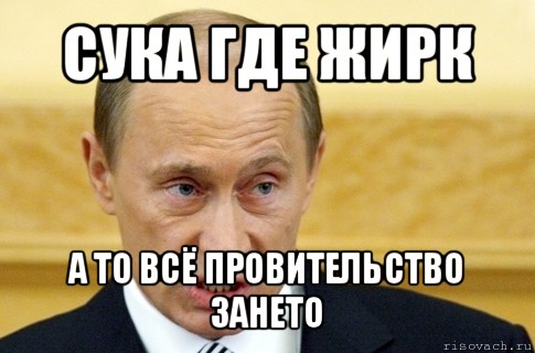 сука где жирк а то всё провительство зането