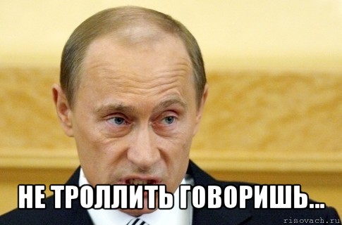  не троллить говоришь..., Мем путин