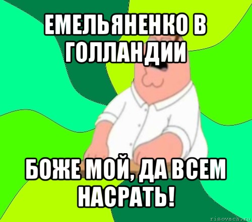 емельяненко в голландии боже мой, да всем насрать!, Мем  Да всем насрать (Гриффин)