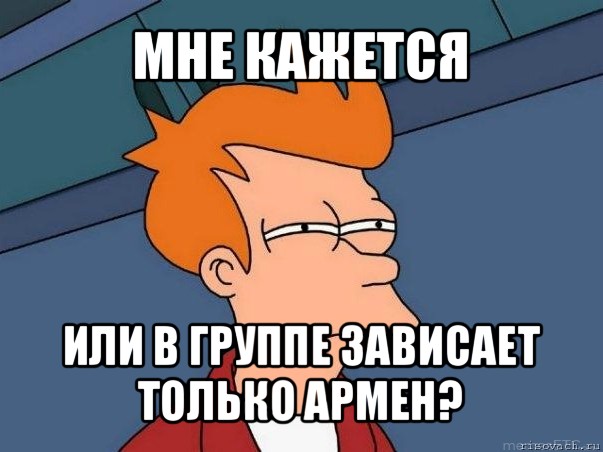 мне кажется или в группе зависает только армен?, Мем  Фрай (мне кажется или)