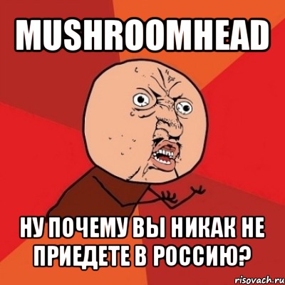 mushroomhead ну почему вы никак не приедете в россию?, Мем Почему