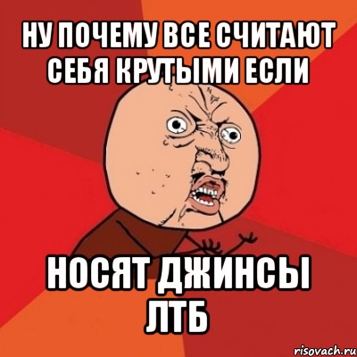 ну почему все считают себя крутыми если носят джинсы лтб, Мем Почему