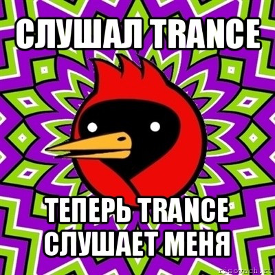 слушал trance теперь trance слушает меня, Мем Омская птица