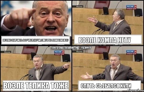 встаю значить в 2 часа ночи, смотрю Алишки нету возле компа нету возле телика тоже опять съебался хули, Комикс Жириновский