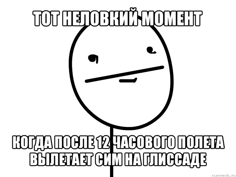 тот неловкий момент когда после 12 часового полета
вылетает сим на глиссаде, Мем Покерфэйс