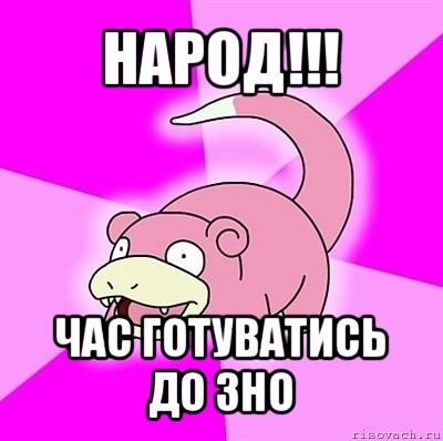 народ!!! час готуватись до зно, Мем слоупок