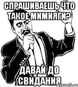 спрашиваешь что такое мимияги? давай до свидания, Мем Давай до свидания