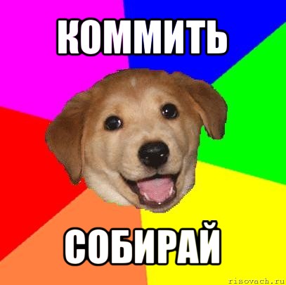 коммить собирай, Мем Advice Dog