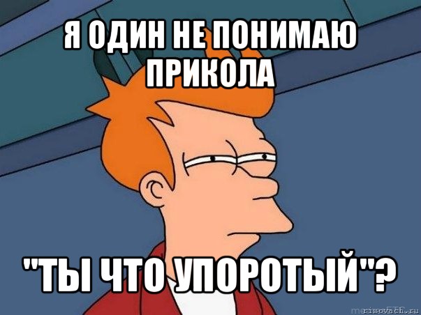 я один не понимаю прикола "ты что упоротый"?, Мем  Фрай (мне кажется или)