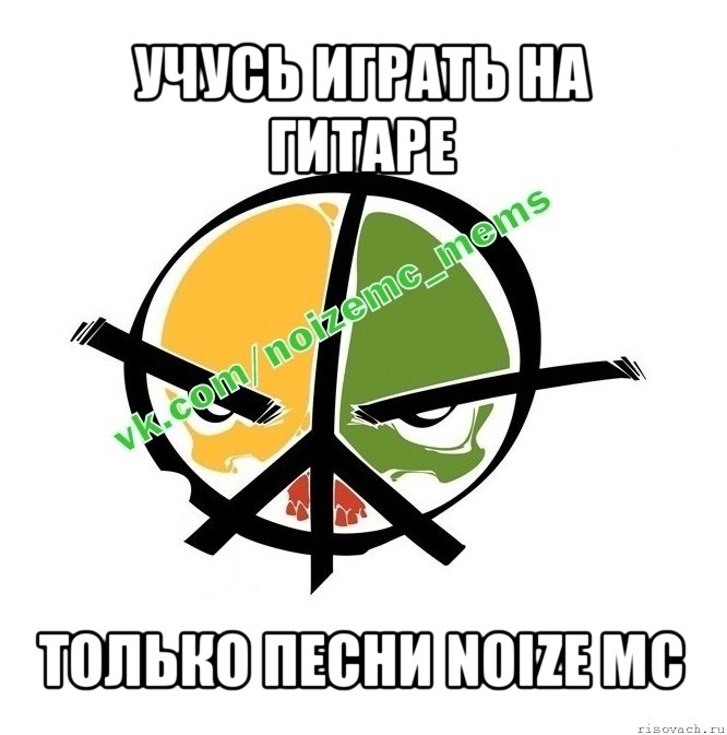 учусь играть на гитаре только песни noize mc, Мем Новый альбом