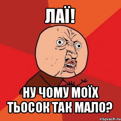 лаї! ну чому моїх тьосок так мало?, Мем Почему