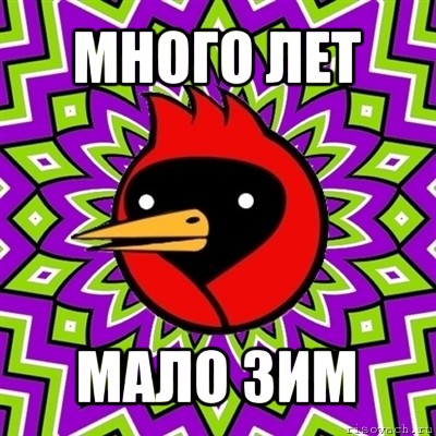 много лет мало зим, Мем Омская птица