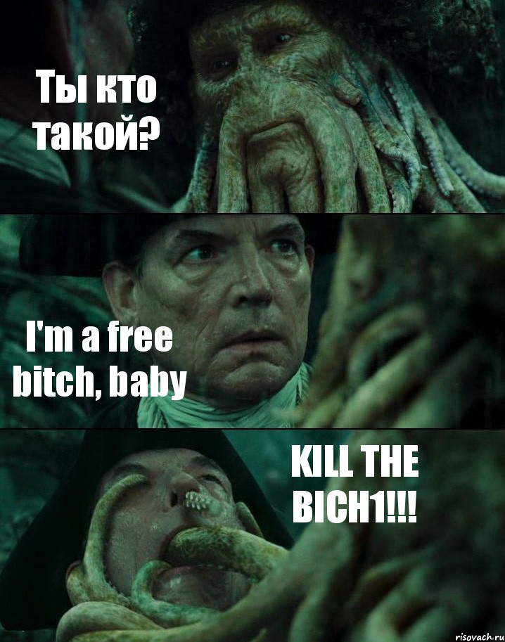 Ты кто такой? I'm a free bitch, baby KILL THE BICH1!!!, Комикс Пираты Карибского моря