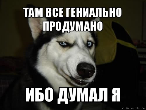 Там все гениально продумано Ибо думал я, Комикс  Собака подозревака