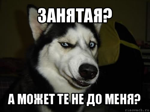 Занятая? А может те не до меня?